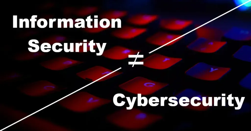 infosec not equal cybersecurity