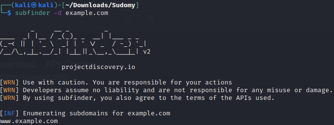 subfinder find subdomains